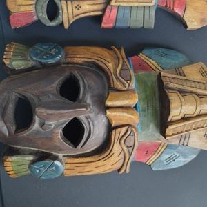 Pair carved masks